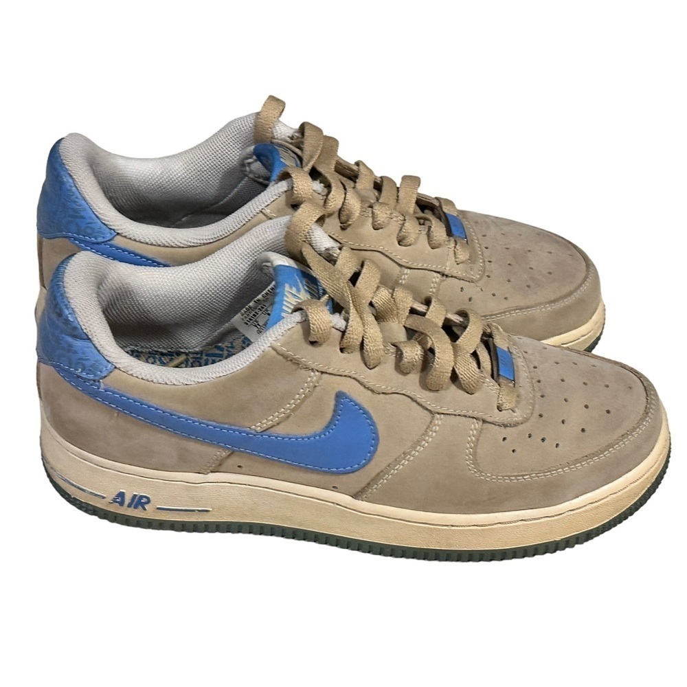 Vtg RARE Nike Air Force 1 Low AF1 Youth Linen University Blue 315122-241 Sz 7Y﻿ - Picture 8 of 10